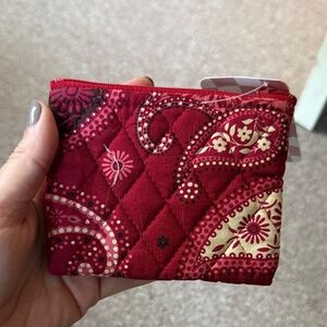Vera Bradley Quilted Red Paisley Women's Pouch